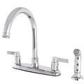 Nuvofusion FB7791NDLSP 8-Inch Centerset Kitchen Faucet with Sprayer FB7791NDLSP